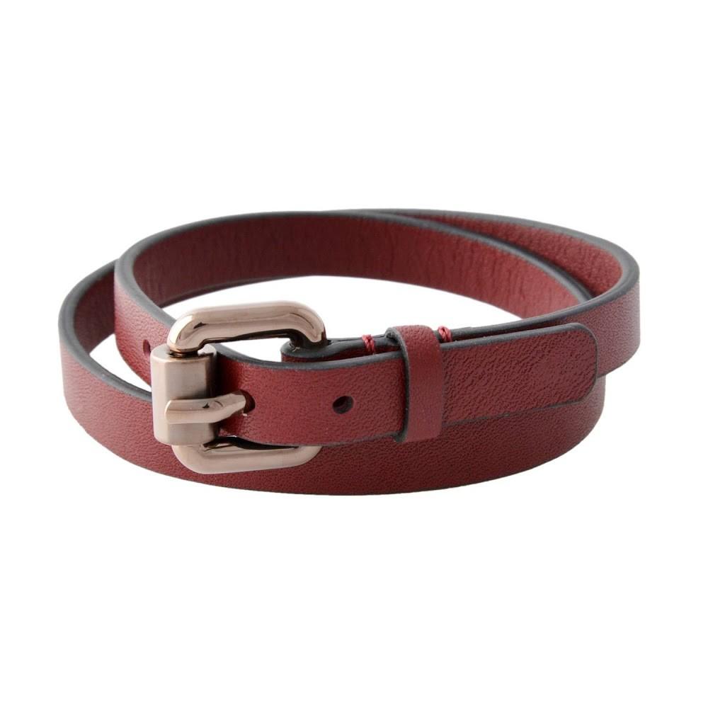 Calvin Klein Adventurous women's bracelet red leather small size KJ5NRB69010S - Capodagli Jewelry