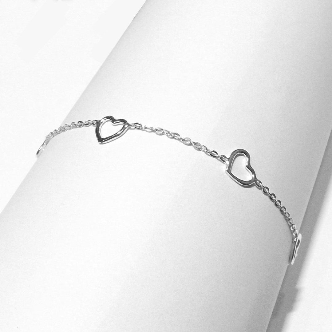 Bracelet Capodagli 5 Coeurs en fil d'argent 925 CPD-BRA-ARG-0001-B - Capodagli 1937