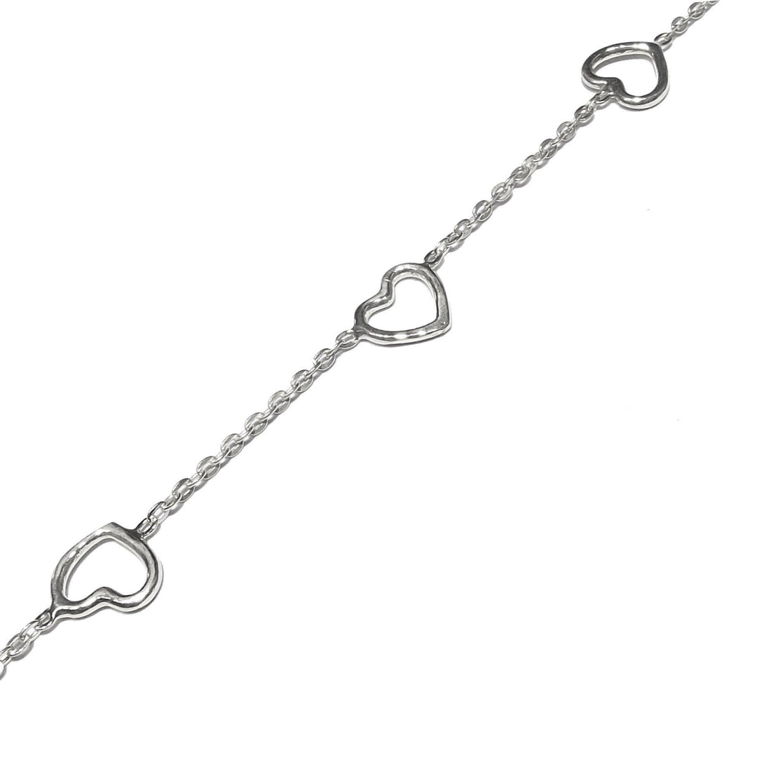 Bracelet Capodagli 5 Coeurs en fil d'argent 925 CPD-BRA-ARG-0001-B - Capodagli 1937