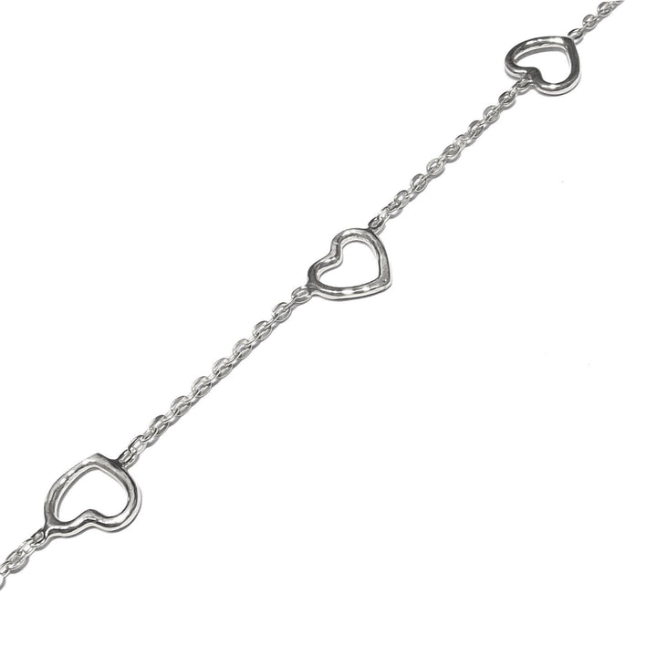 Bracelet Capodagli 5 Coeurs en fil d'argent 925 CPD-BRA-ARG-0001-B - Capodagli 1937