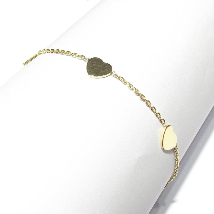 Bracelet Capodagli 5 Coeurs argent 925 PVD finition or jaune CPD-BRA-ARG-0003-G - Capodagli 1937