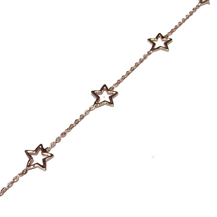 Capodagli 5 Star wire armbånd i 925 sølv, rosa guld PVD finish CPD-BRA-ARG-0002-R - Capodagli 1937