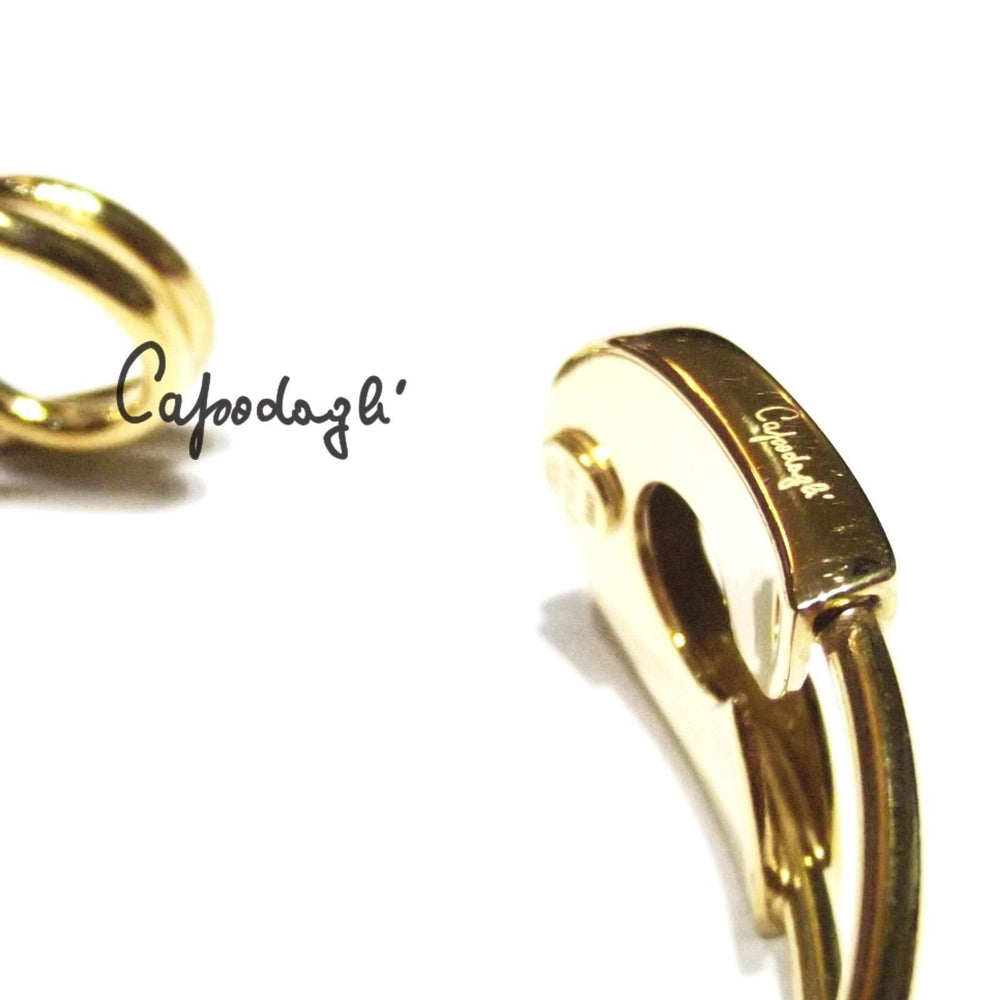 Sztywna bransoletka Capodagli Broszka Balia srebro 925 wykończenie PVD z żółtego złota - Biżuteria Capodagli