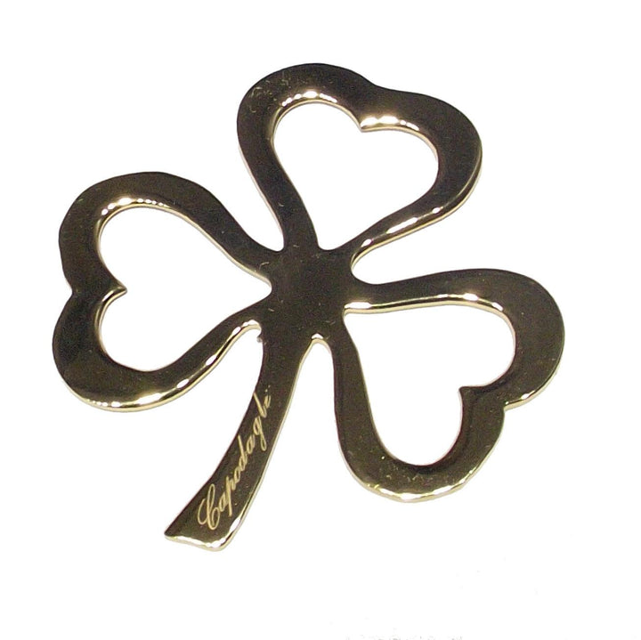 Capodagli lykkebringer bronze kløver PVD gul guld finish CPD-CIO-BRO-0001-G - Capodagli 1937