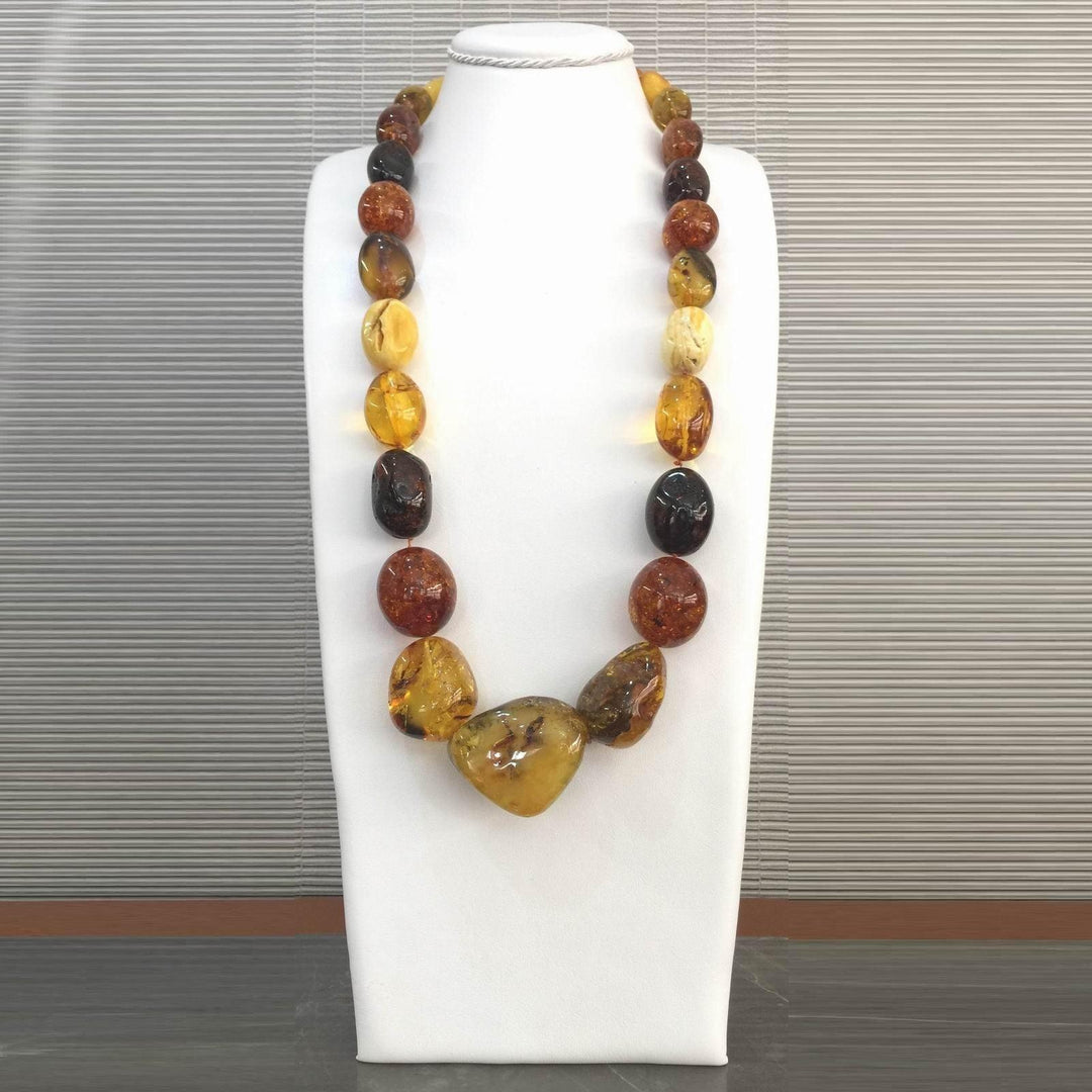 Capodagli Baltic Amber halsband 80cm 190gr 10 CO AM - Capodagli Jewellery