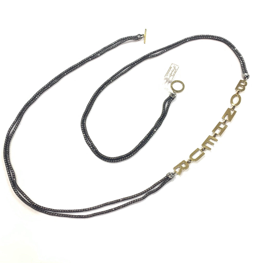 Capodagli Bonheur náhrdelník 18kt žluté zlato stříbro PVD ruthenium úprava BONHEUR - Capodagli 1937