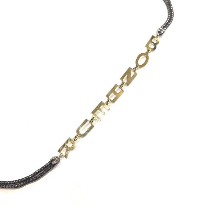 Collier Capodagli Bonheur Or jaune 18 carats argent PVD finition ruthénium BONHEUR - Capodagli 1937