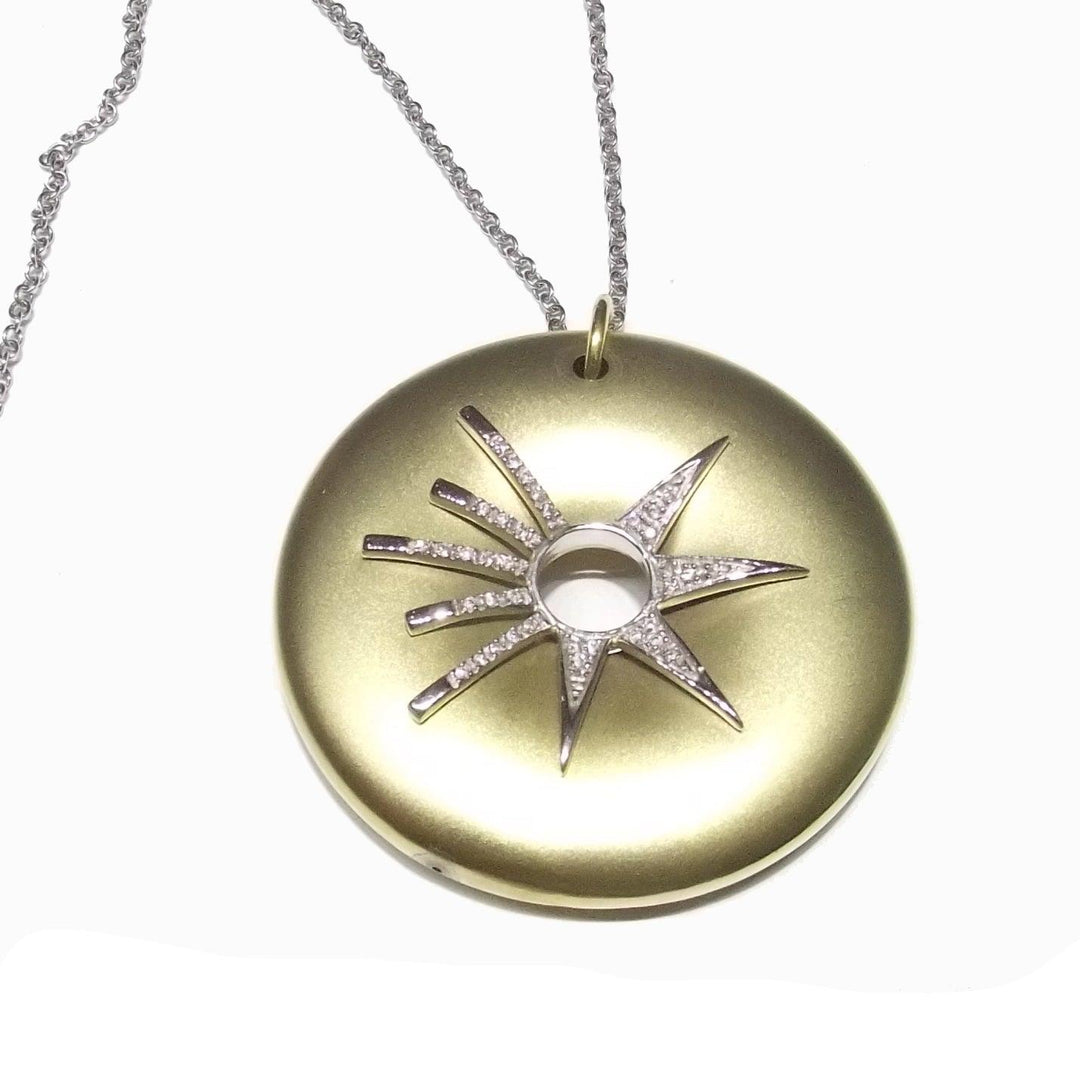 Capodagli Okrągły naszyjnik z 18-karatowych żółtych i białych diamentów CI-GI-0002 - Capodagli 1937