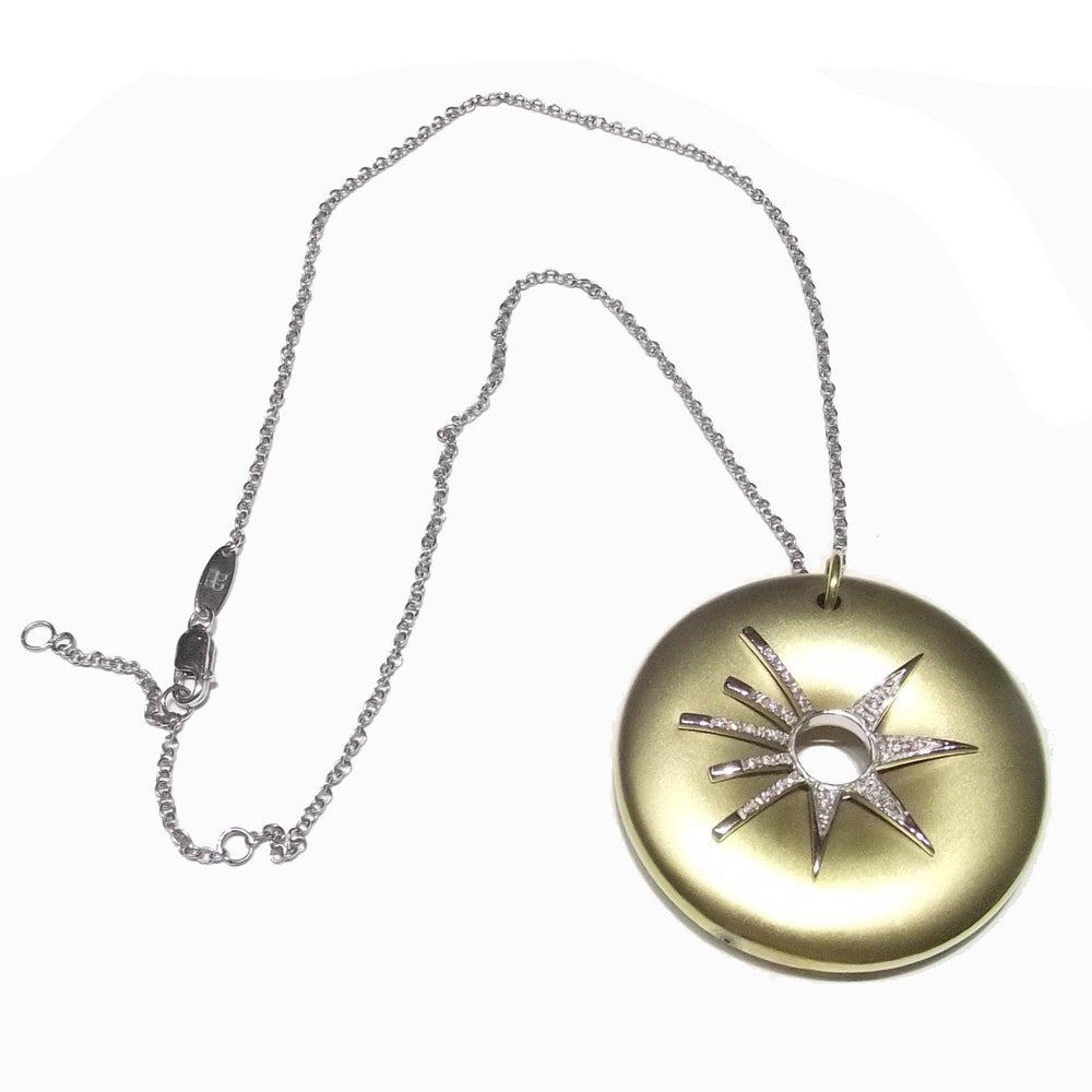 Capodagli Okrągły naszyjnik z 18-karatowych żółtych i białych diamentów CI-GI-0002 - Capodagli 1937