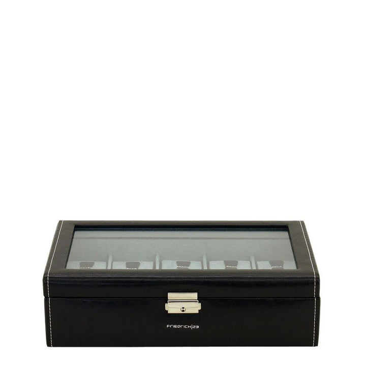 Caja de reloj Friedrich23 con 10 lugares visibles Negro 20084-2 - Capodagli 1937