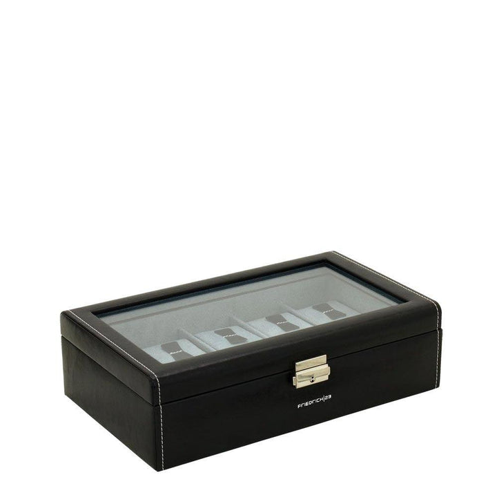 Caja de reloj Friedrich23 con 10 lugares visibles Negro 20084-2 - Capodagli 1937