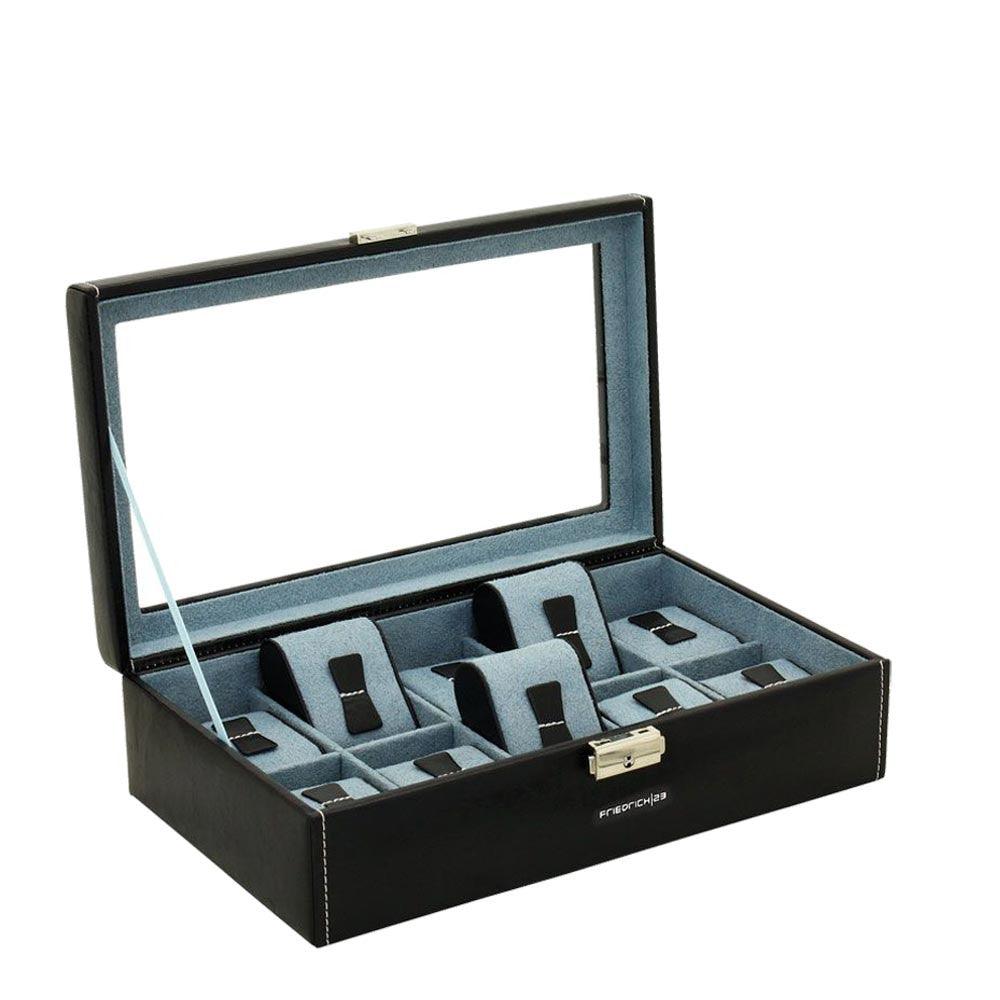 Caja de reloj Friedrich23 con 10 lugares visibles Negro 20084-2 - Capodagli 1937