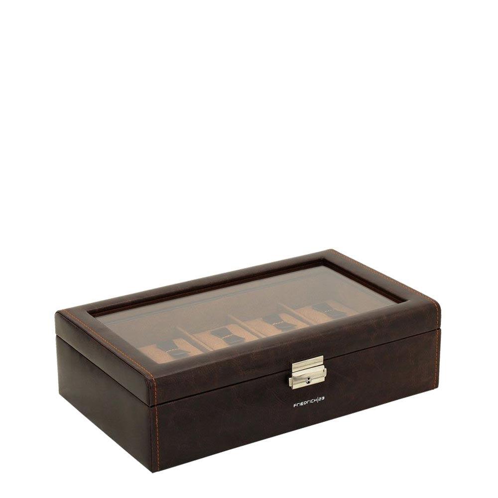 Cofanetto porta orologi Friedrich23 10 posti a vista Testa di moro 20084-3 - Capodagli 1937