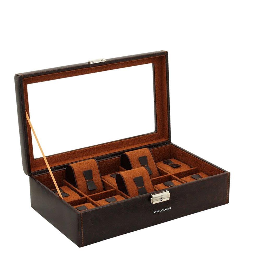 Cofanetto porta orologi Friedrich23 10 posti a vista Testa di moro 20084-3 - Capodagli 1937