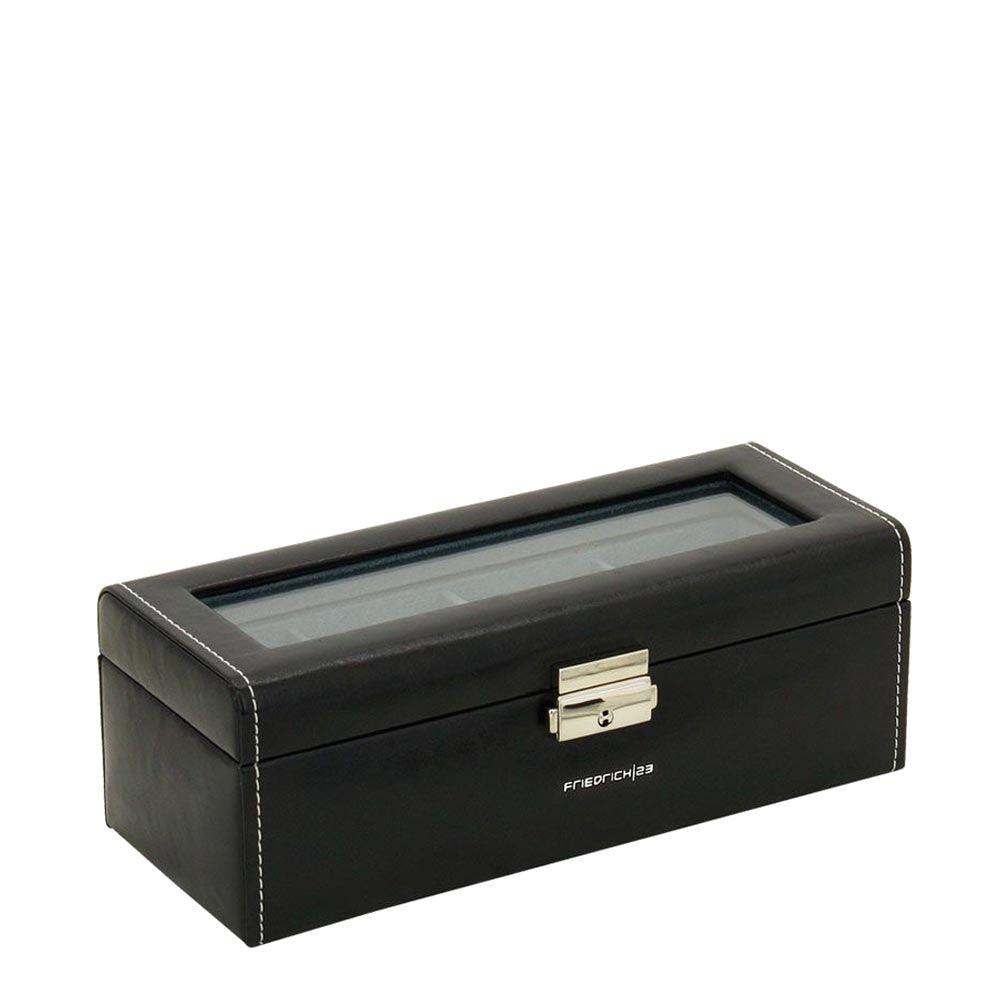 Friedrich23 Caja de reloj visible de 4 lugares Negro 20086-2 - Capodagli 1937