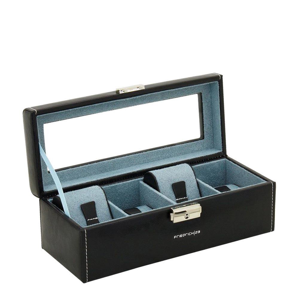 Friedrich23 Caja de reloj visible de 4 lugares Negro 20086-2 - Capodagli 1937