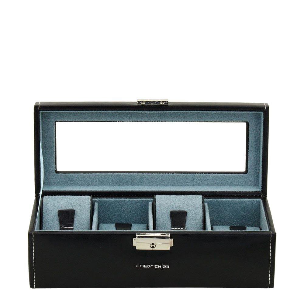 Friedrich23 Caja de reloj visible de 4 lugares Negro 20086-2 - Capodagli 1937