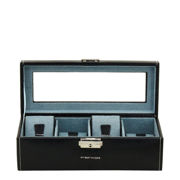 Friedrich23 Caja de reloj visible de 4 lugares Negro 20086-2 - Capodagli 1937
