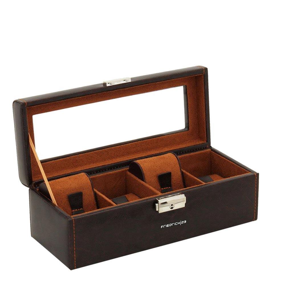 Caixa de relógio Friedrich23 com 4 lugares visíveis Testa di moro 20086-3 - Capodagli 1937