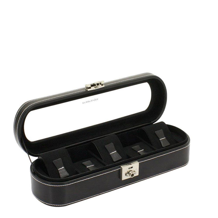 Friedrich23 Caja para relojes ovalada de 5 plazas Negro 26106-2 - Capodagli 1937