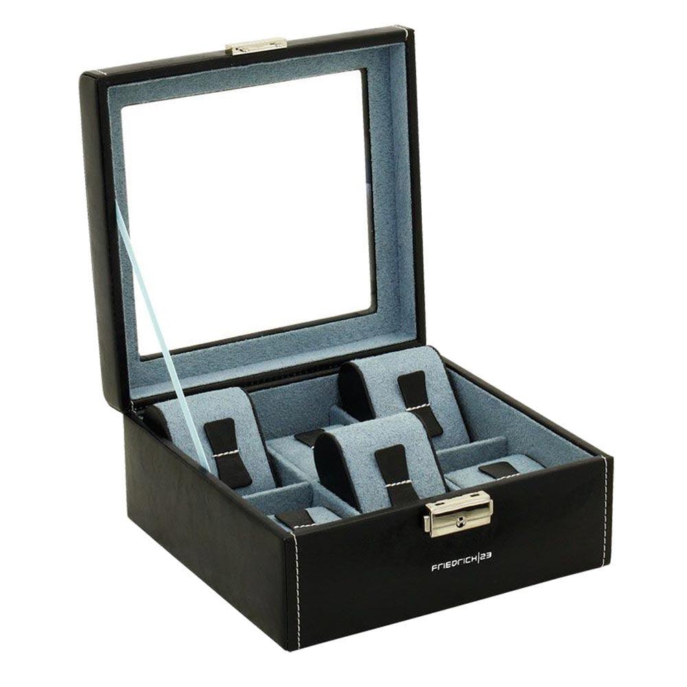 Friedrich23 6-miejscowe widoczne pudełko na zegarek Czarne 20085-2 - Capodagli 1937