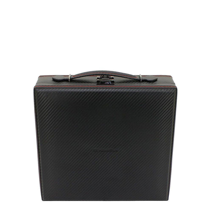 Pudełko na zegarek z nadrukiem Friedrich23 na 12 miejsc Czarny 32054-2 - Capodagli 1937