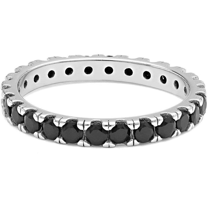 Pierścień tenisowy męski Comete 925 srebrny, czarne cyrkonie UAN 121L - Capodagli 1937