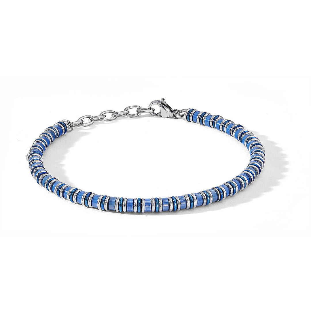 Bracelet Comete District acier finition PVD céramique bleue UBR 1106 - Capodagli 1937