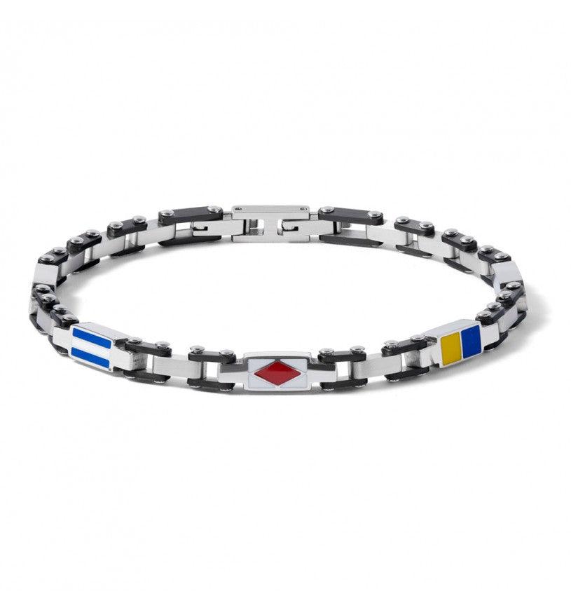 Bracelet Comete Navy, acier émaillé UBR 1076 - Capodagli 1937