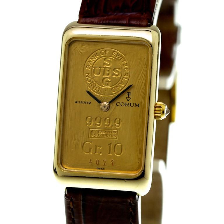 Corum herrklocka Lingotto 10g 21x34mm 18kt guldkvarts 42400 - Gioielleria Capodagli