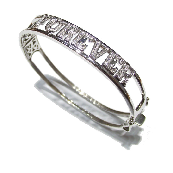 Davite & Delucchi Forever rigid bracelet 18kt white gold diamonds 0.13ct 0026BR - Capodagli 1937