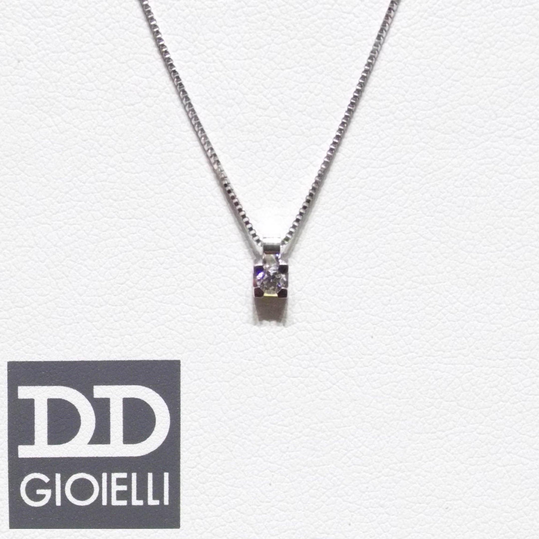 Davite & Delucchi Punto Luce halsband 18kt guld diamant 0.06ct CLN10139-06 - Gioielleria Capodagli