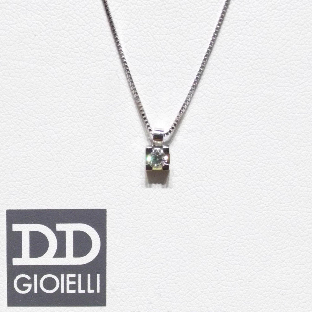 Naszyjnik Davite & Delucchi Punto Luce 18-karatowe złoto diament 0,10 ct CLN10139-10 - Gioielleria Capodagli