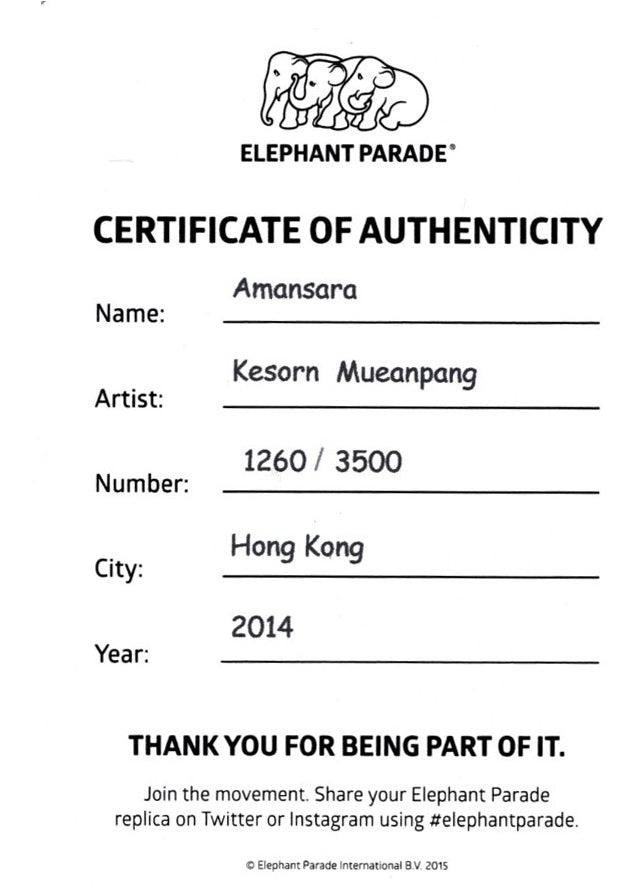 Desfile de elefantes elefante Amansara Edición limitada 3500 AMANSARA 10 - Capodagli 1937