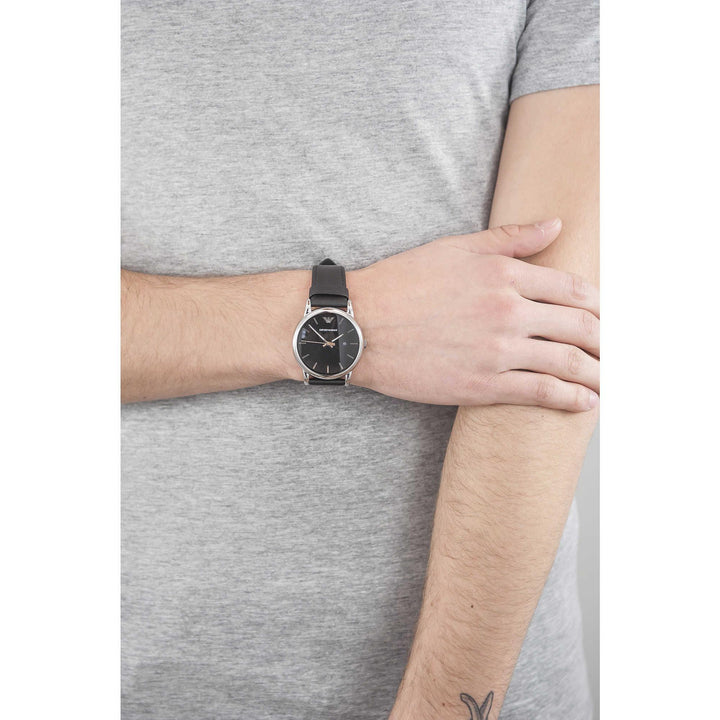 Emporio Armani herreur Luigi sort læderstål AR1692 - Capodagli 1937