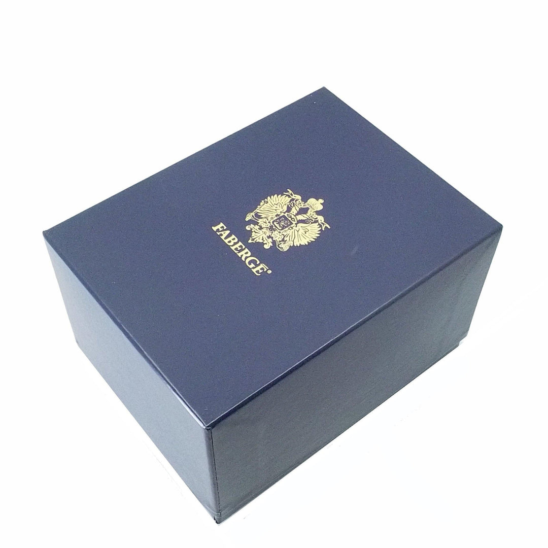 Décoration Oeuf Fabergé en verre rouge avec décoration en or pur et strass A/557233 - Gioielleria Capodagli