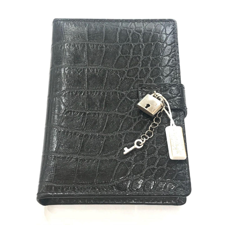 Giovanni Raspini dagsorden med sølv læder hængelås 2131 - Capodagli Jewellery