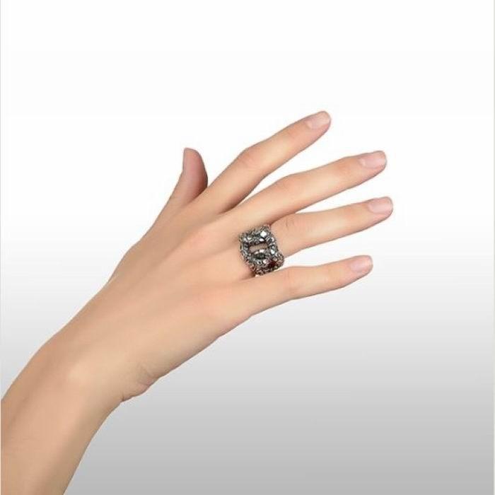 Giovanni Raspini sølv krokodille ring størrelse 16 9260/16 - Capodagli smykker