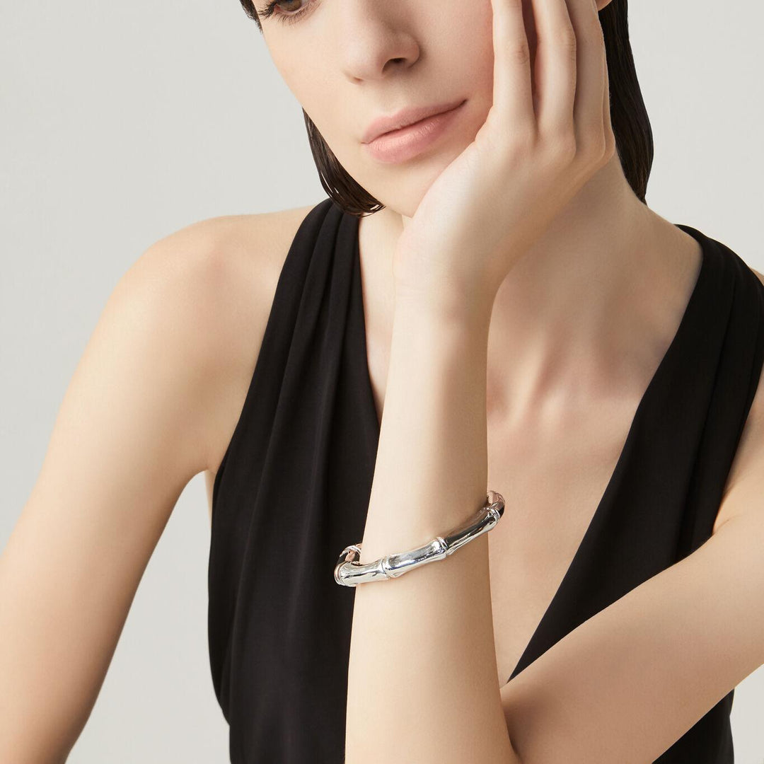 Giovanni Raspini pulsera grande Bamboo Bangle plata 925 10651 - Capodagli 1937