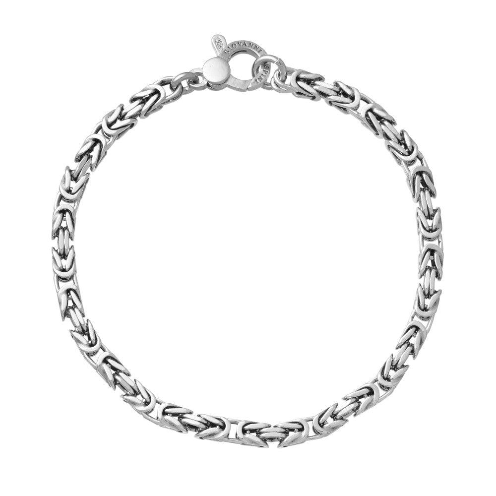 Giovanni Raspini kleines quadratisches byzantinisches Netzarmband 11065 - Capodagli Jewellery