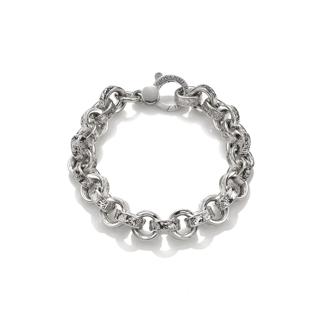 Giovanni Raspini Rolò Martellato Armband 925 Silber 10509 - Capodagli Jewellery