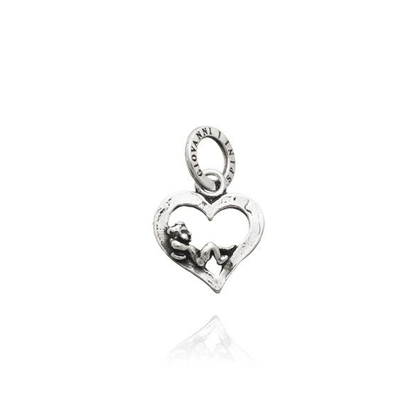 Giovanni Raspini bedel Amorino Su Cuore 925 zilver 8058 - Capodagli Sieraden