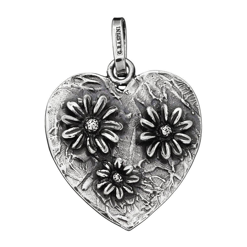 Přívěsek Giovanni Raspini Květiny v srdci stříbro 925 8739 - Klenoty Capodagli