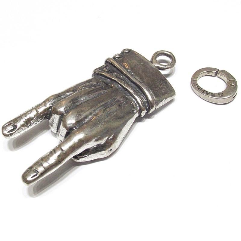 Giovanni Raspini charm Mano Corna Grande silver 925 6890 - Capodagli Jewelery