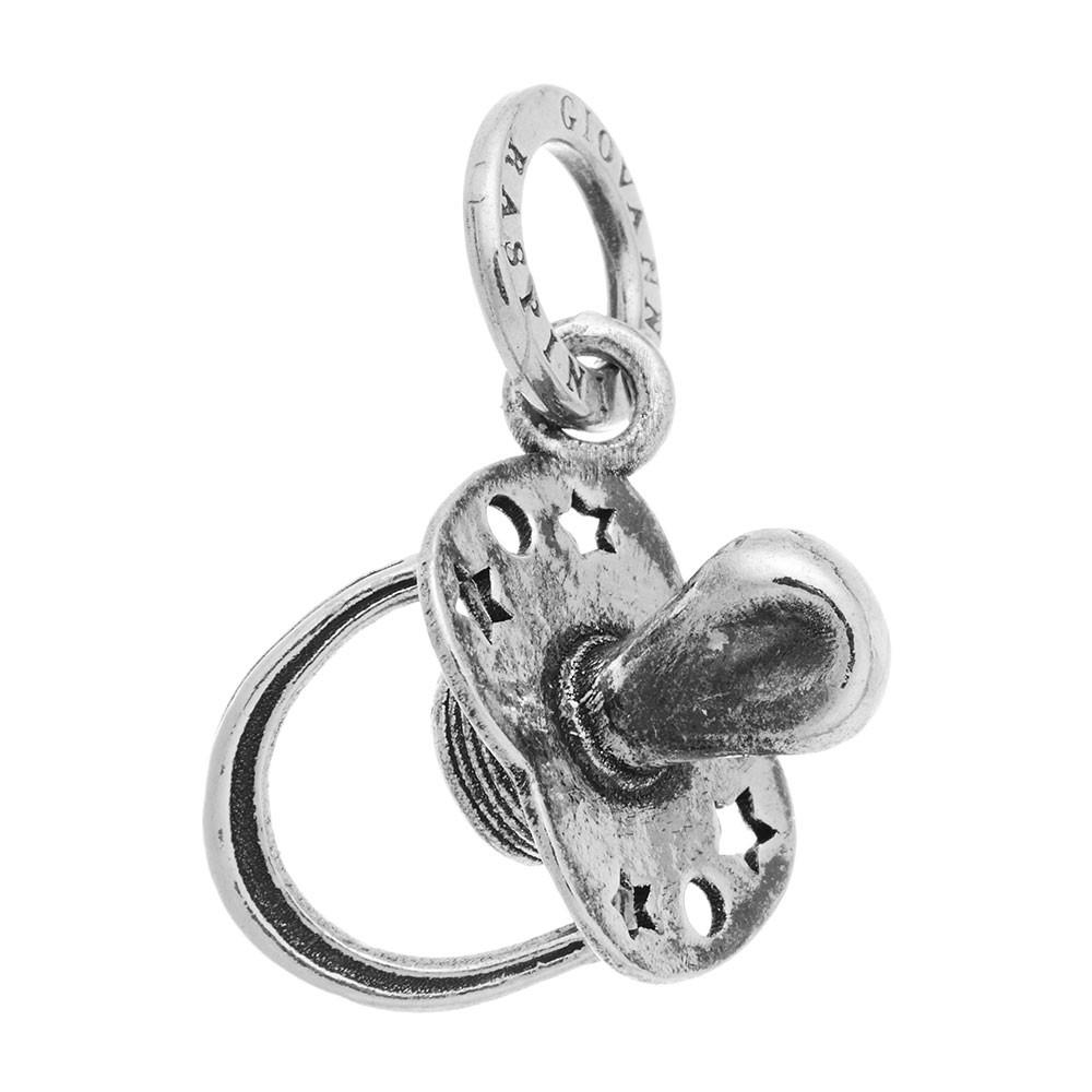 Giovanni Raspini silver pendant charm pacifier smile 9999 - Capodagli Jewellery
