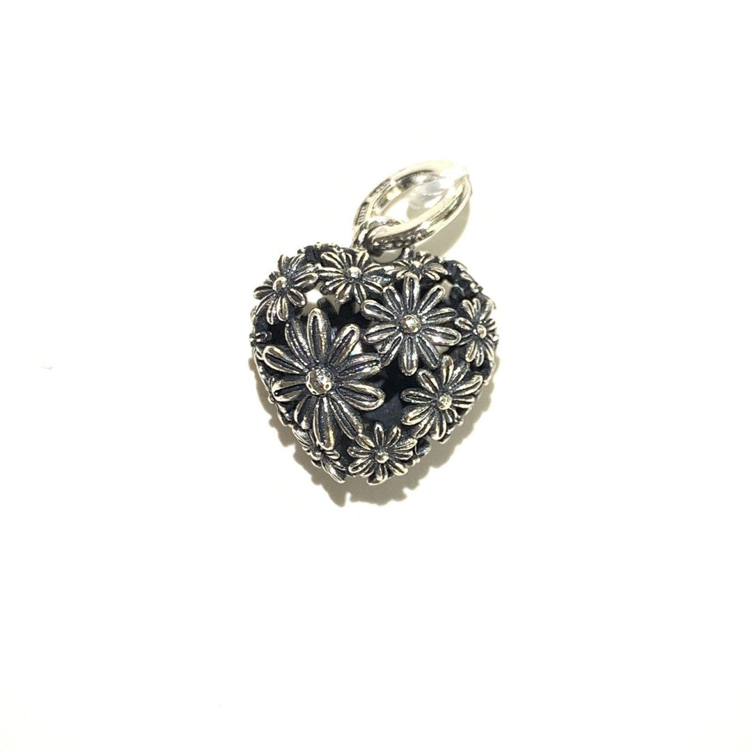 Giovanni Raspini Silberanhänger Herzanhänger Gänseblümchen 10203 - Capodagli Jewellery