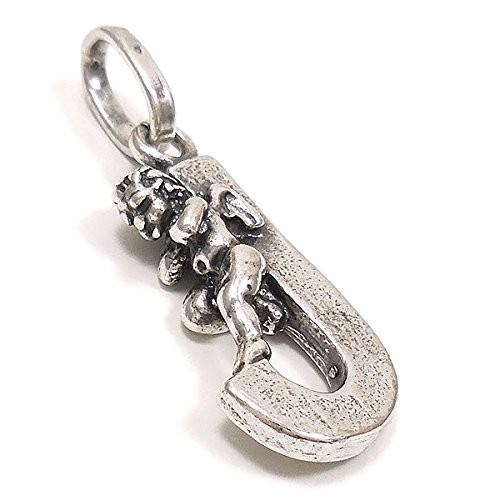 Charm colgante J de plata de Giovanni Raspini con ángel 6086 - Joyas Capodagli