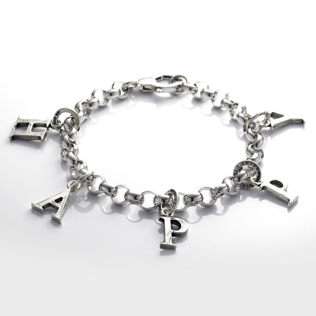 Giovanni Raspini pendentif en argent charme lettre logo A 7800 - Capodagli Jewellery