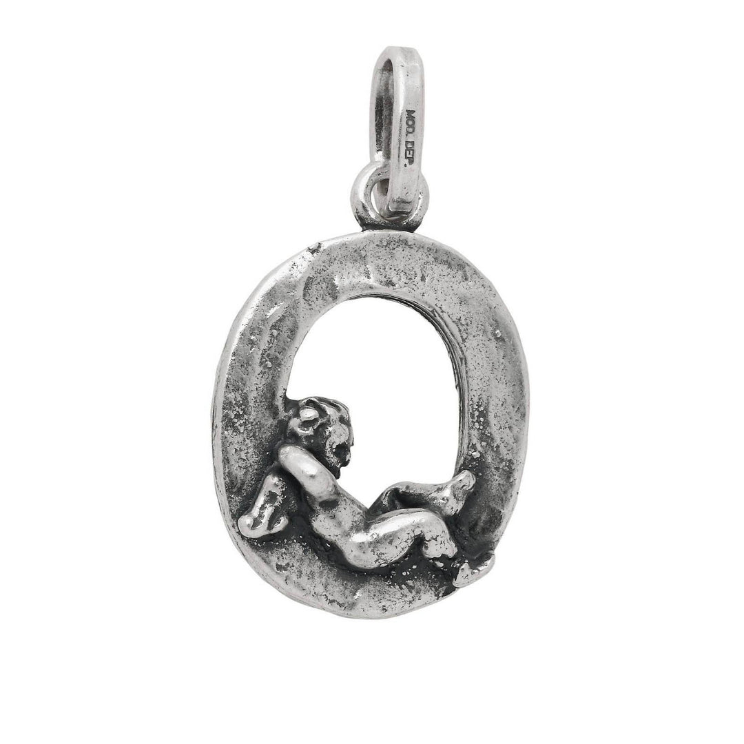 Giovanni Raspini sølv vedhæng O med engel 6077 - Capodagli smykker