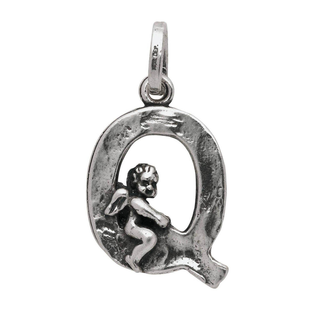 Giovanni Raspini sølv vedhæng Q med engel 6079 - Capodagli smykker
